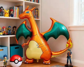 Pokemon Birthday Party: Pokemon Balloon Charizard Balloon Pikachu Balloon Large 125cmx134cm Pokemon Decorations