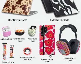 Cow Print Airpods Case | Chic Western Cowhide Earbuds Cover for