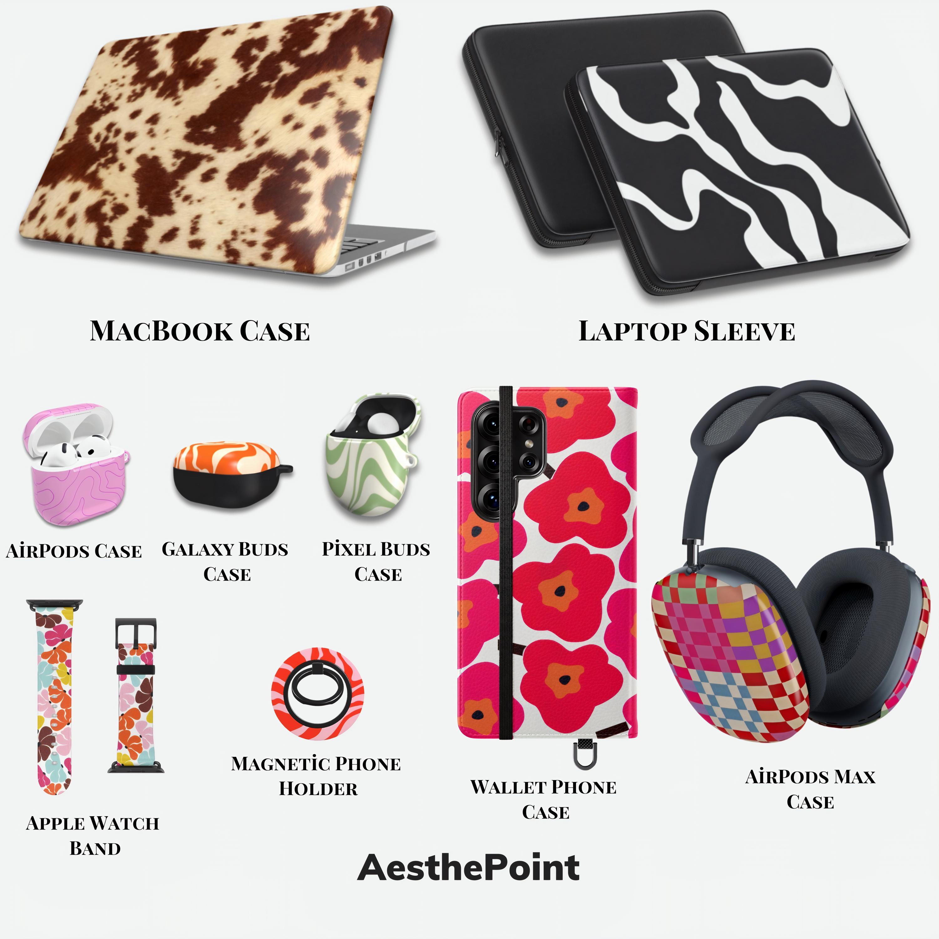 Cow Print Airpods Case | Chic Western Cowhide Earbuds Cover for