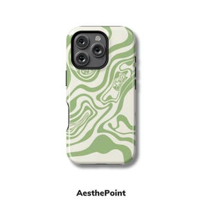 Wavy Abstract Phone Case – Durable Cover for iPhone 16 Pro Max, 15 Pro, 14 Plus, 13, 12 Mini