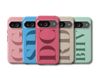 Personalized Initials Google Pixel Case | Monogram Phone Cover for Pixel 10 Pro, 9a, 8, 7