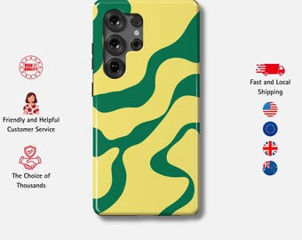 Lime Stream Samsung Hülle für S25 Ultra, S24 FE, S23, S22 Plus, S21, A56, Galaxy A35, A24, A16 | Stilvolle Moderne Handyhülle