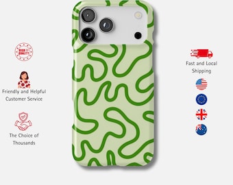 Abstrakte Wellen-iPhone-Hülle • Wirbel-Design Cover • Passend für iPhone 17, 16e, 15 Plus, 14 Pro, 13 • Schutz & Stilvoll MagSafe-Kompatibel