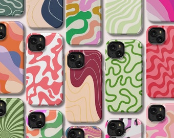 Funda Abstracta Ondulada para iPhone 15 | Cubierta Swirl para iPhone 14, Cubierta para iPhone 13, Cubierta MagSafe para iPhone 12, iPhone 11