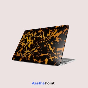 Tortoise Shell Hülle – Kompatibel mit MacBook Pro 16, 15, 14, 13 Zoll, MacBook Air 15" M3, 13", 11" – Schutzcover mit Tiermuster