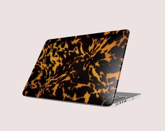 Funda para MacBook estilo carey – Cubierta con estampado animal para portátiles Pro y Air de 16–11 pulgadas
