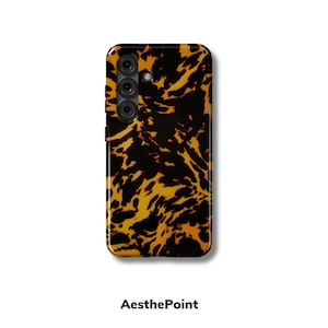 Tortoiseshell Design Phone Case – Compatible with Galaxy S25, S24 FE, S23 Ultra, S22 Plus, S21 FE, A14, A32, A52, A73 Cover