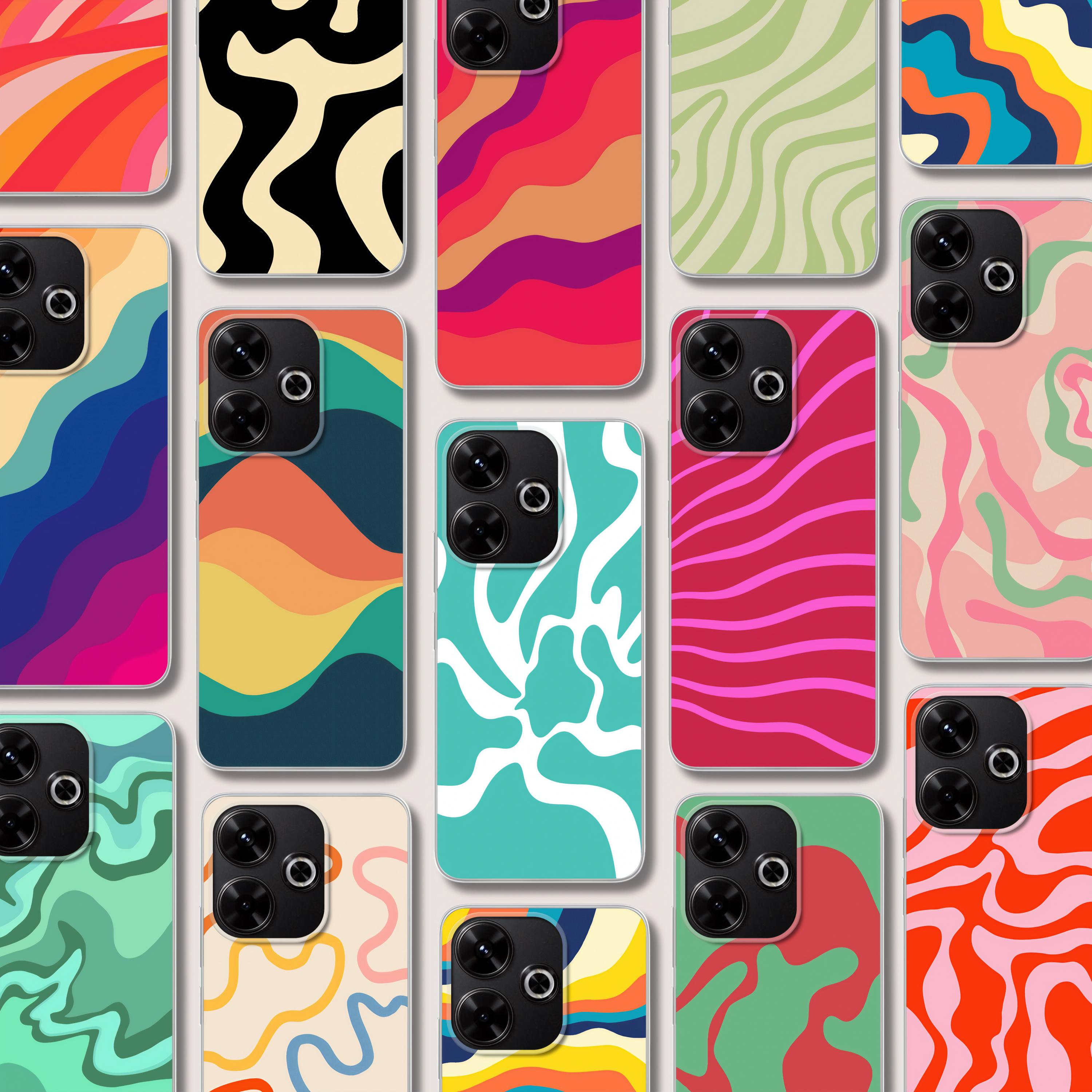 Colourful Swirl Design Phone Case – Compatible with Xiaomi 13 Pro, 12 Lite, Redmi Note 13, 12, 11, Poco Series, Xiaomi 12S, 11T Pro Cover