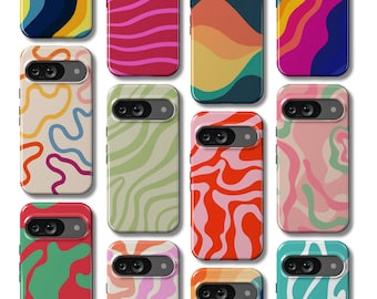 Colourful Swirl Case for Pixel 10 Pro – Phone Cover fits Google Pixel 9A, 8, 7 Durable and Chic