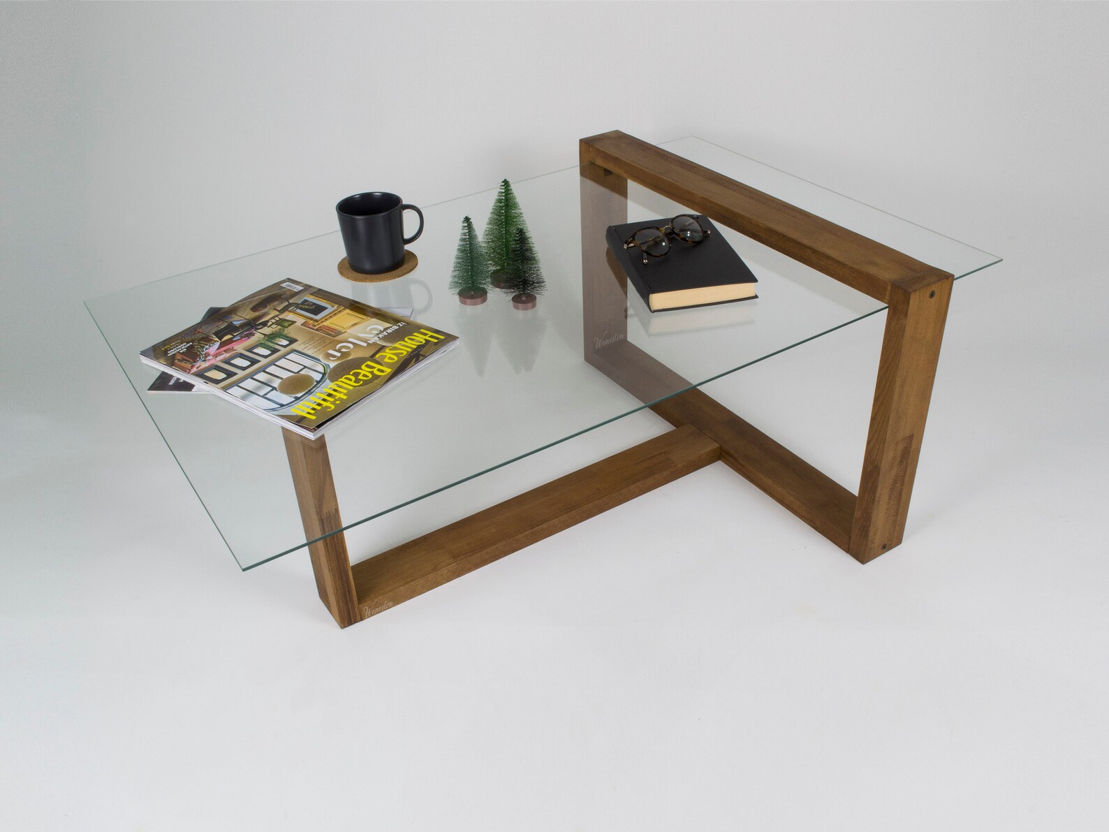 Large Glass Coffee Table With Unbreakable Tempered Glass Top Etsy