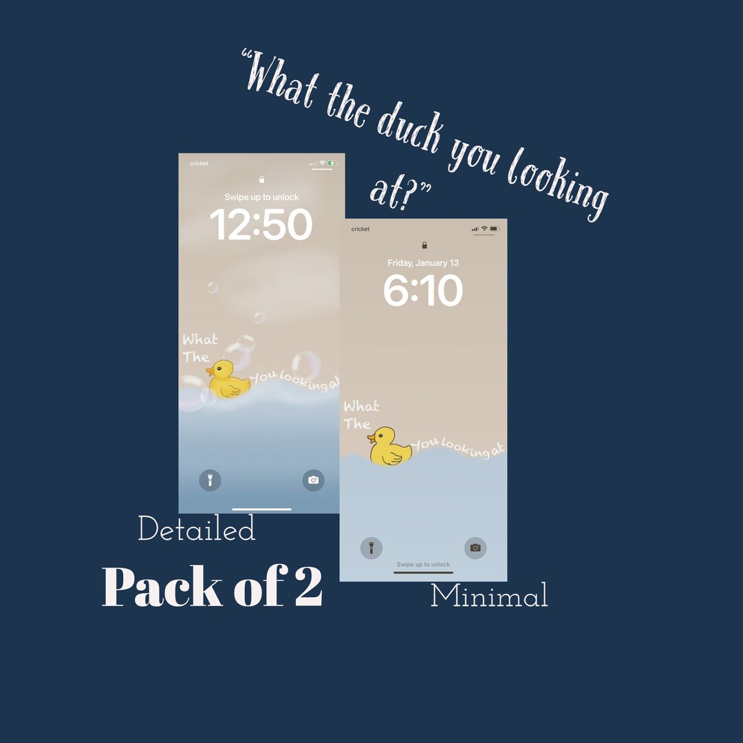 Cute Rubber Duck Digital Wallpaper what the Duck You - Etsy