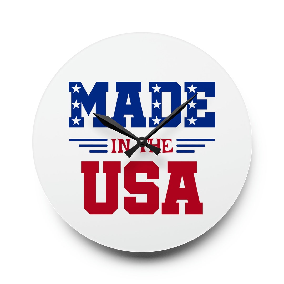 Acrylic Wall Clock Made in the USA Wall Clock Wall Clock Home Wall