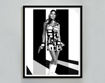 Diana Dors Monochrome Photo, Black and White, Vintage Wall Art, Fashion Photography, Feminist Print, Old Hollywood Decor, Digital Download