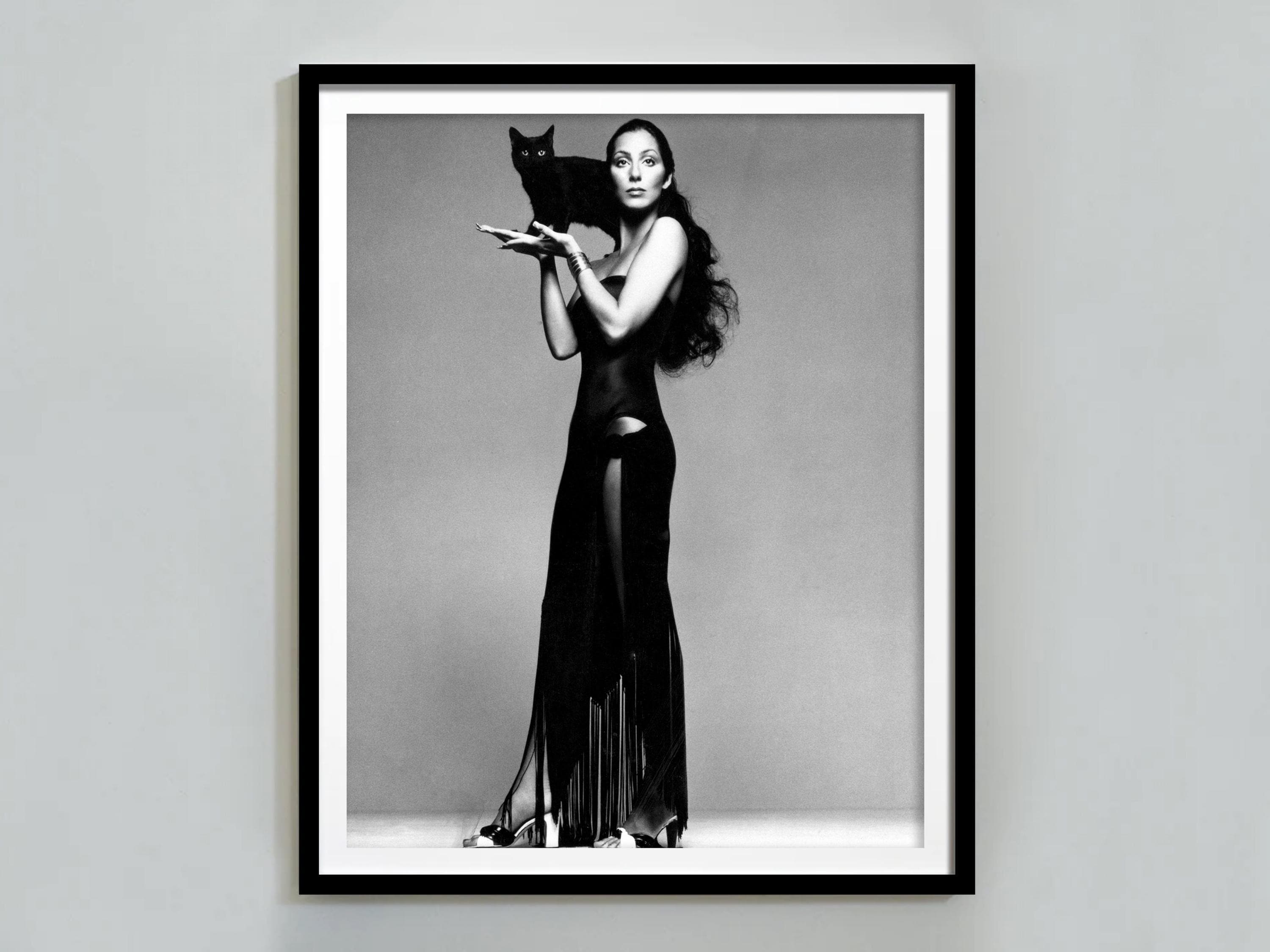 Cher Poster, Black and White, Cher Print, Vintage Photography