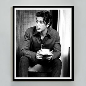 Póster de Al Pacino, blanco y negro, arte mural vintage, impresión fotográfica, arte mural imprimible, década de 1970, decoración del hogar, descarga digital