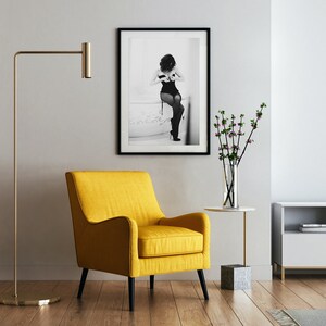 Woman in Bathtub Print, Bathroom Poster, Black and White, Fashion Wall Art, Vintage Photography, Teen Girls Bathroom Decor, Digital Download