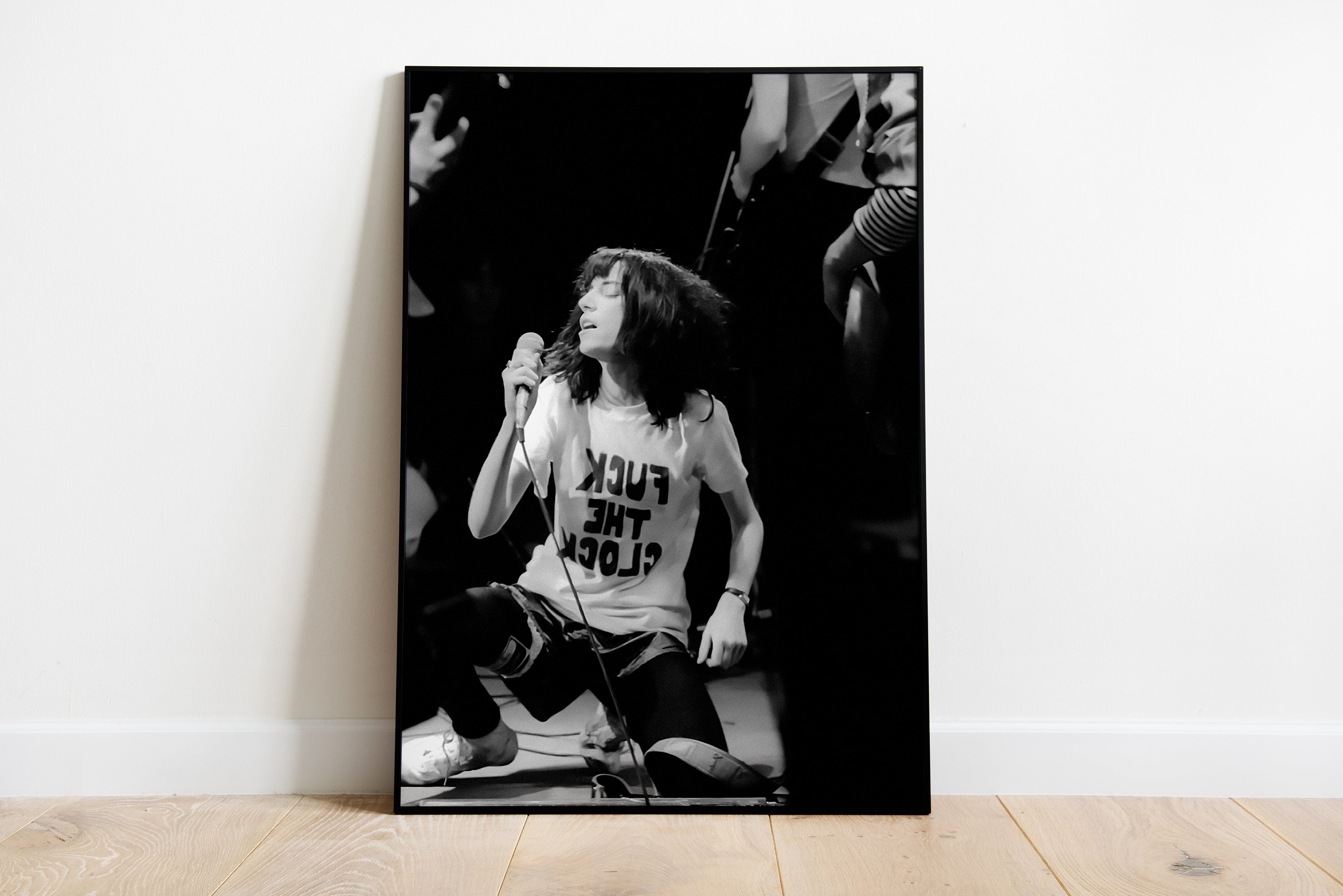 Patti Smith Live in Concert Poster, Black and White, Vintage
