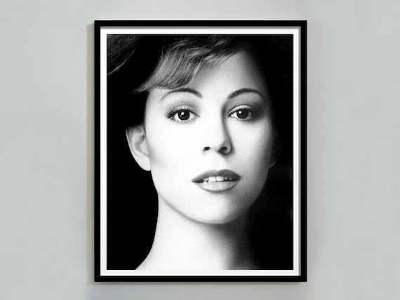 Mariah Carey Daydream Poster, Black and White, Vintage Photography