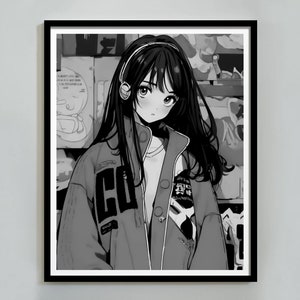 Hatsune Miku Poster, Rolling Girl, Anime Poster, Kids Bedroom Decor, Digital Download, Hatsune Miku Poster & Photocards, Printable Wall Art
