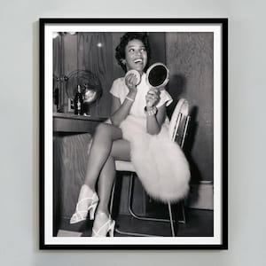 Dorothy Dandridge Print, Black and White, Vintage Photo, Fashion Wall Art, Old Hollywood Decor, Retro Poster, Digital Download, Makeup Decor