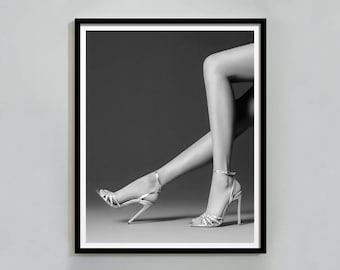 Arte de pared Hypebeast imprimible, cartel feminista, blanco y negro, impresión de moda de lujo, decoración del dormitorio de las niñas adolescentes, cartel Y2k, descarga digital