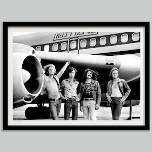 Led Zeppelin Poster, Black and White, Led Zeppelin Photo Print, Retro Wall Art, 1970s, Vintage Poster, Music Studio Decor, Digital Download