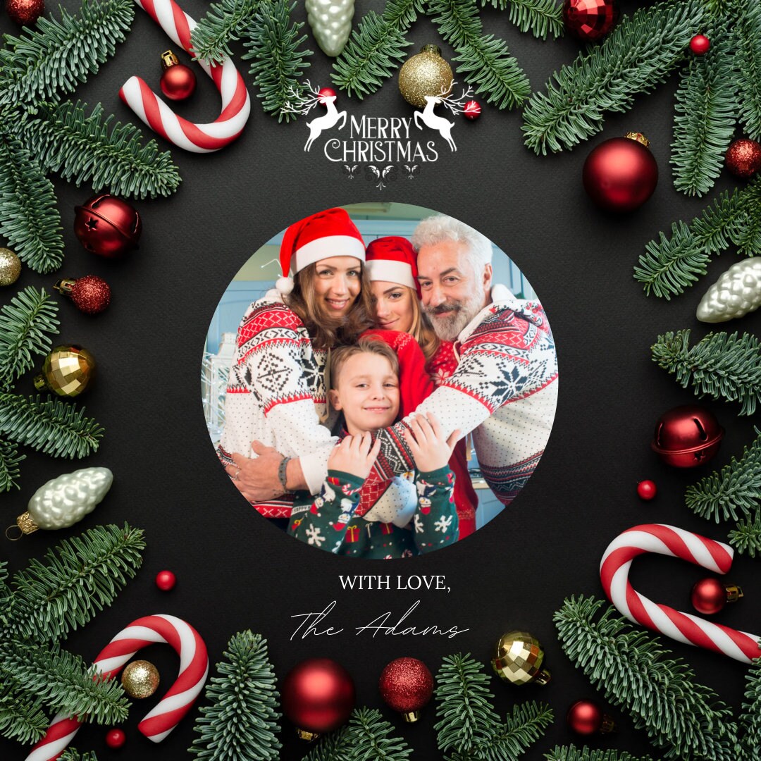 Personalised Greeting Cards With Photos PDF christmas/eid Etsy