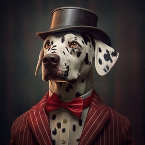 Dalmatian-Animal Art Digital Print | For Creation of Unique DIY Gifts | Use With Tapestry, Canvas Wall Art, Pillows, Blankets