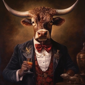 Digitale print stier-dierkunst | Voor het maken van unieke doe-het-zelfcadeaus | Gebruiken met wandtapijten, canvas muurkunst, kussens, dekens