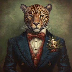 Digitale Jaguar-Animal Art-afdruk | Voor het maken van unieke doe-het-zelfcadeaus | Gebruiken met wandtapijten, canvas muurkunst, kussens, dekens