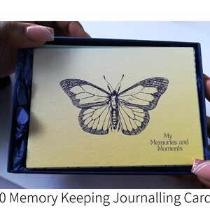 Envoyez un câlin à un ami avec un cadeau pour un deuil ou une perte 20 cartes de souvenir de luxe avec boîte, thème abeille et papillon