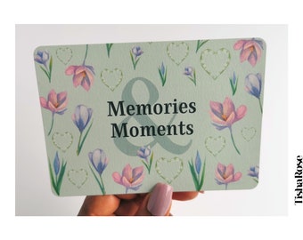 Spring Funeral Green Printed 25 pack Share a Message Memory Cards A6 Floral,  Alternative to Guest Book of Condolences for memories/stories