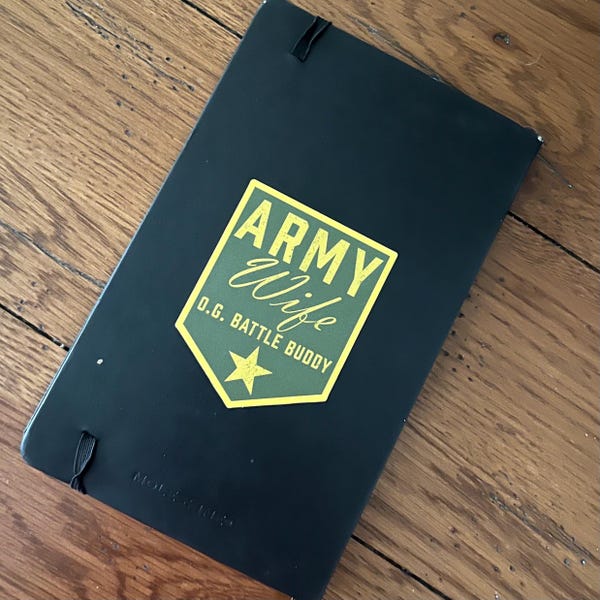 Army Wife Battle Buddy Vinyl Sticker for Bottles, Computers, Books, and more