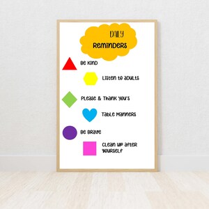 Kids Daily Reminders- Shapes- Teaching
