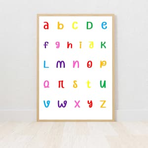 Playroom Letters Bright Colors Legal Size 8.5x14