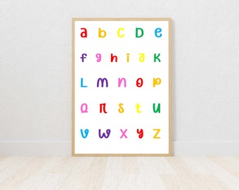 Playroom Letters Bright Colors Legal Size 8.5x14