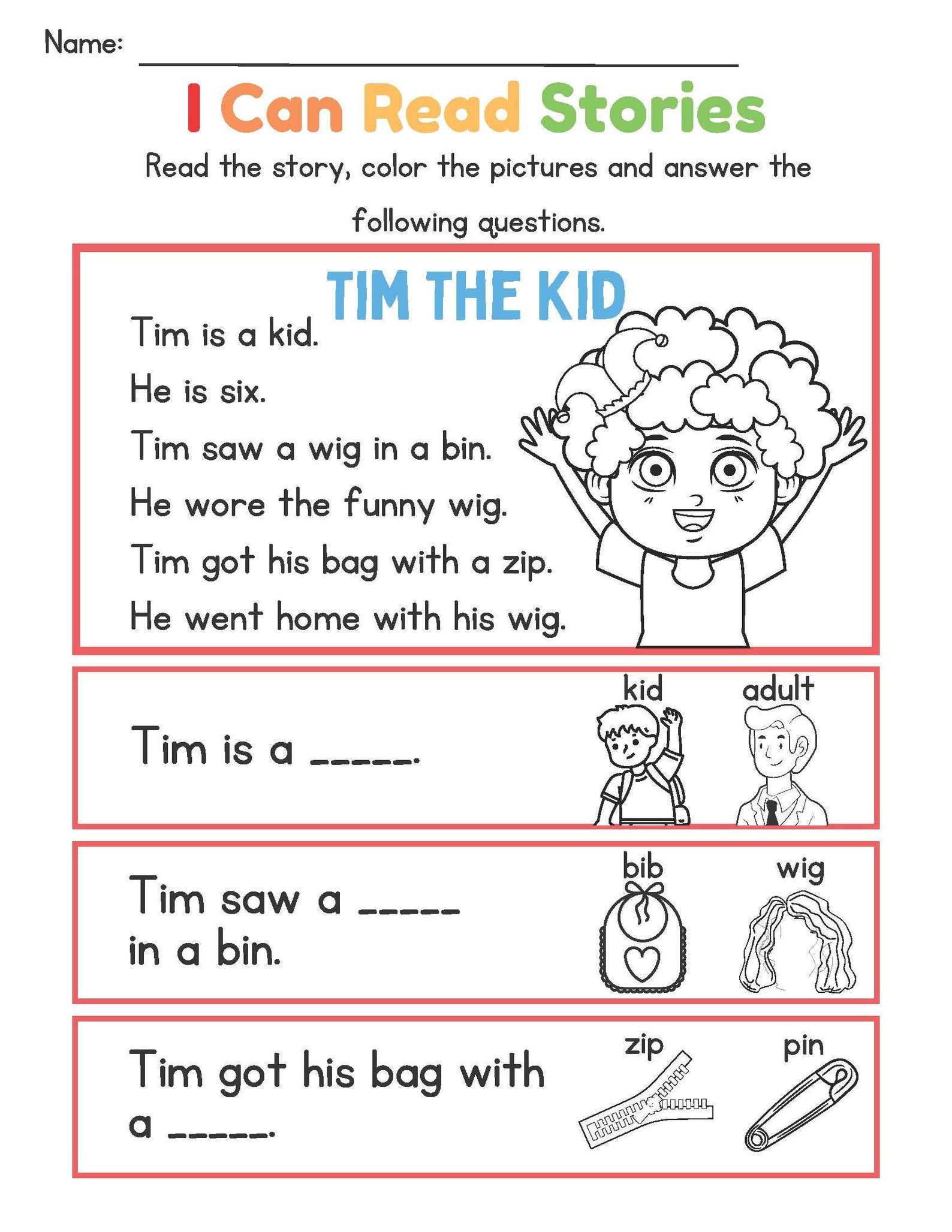 Reading comprehension practice for kids 5 stories with questions