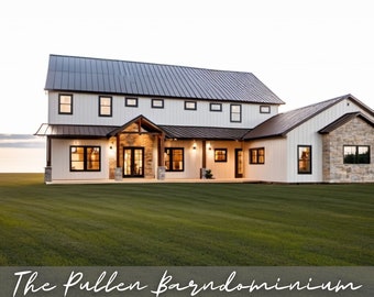 Amazing 4 Bedroom Barndominium with 3 Full Bathrooms - DOGWASH - PANTRY - Concrete Safe Room - Shop - Plan Name The Pullen Barndominium