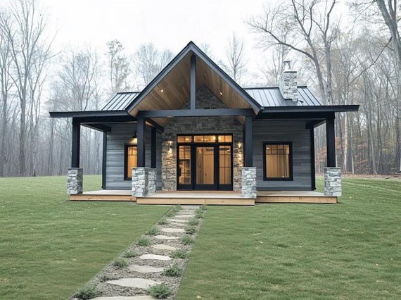 The Southern Comfort Barndominium Plan - 3 Bed, 2.5 Bath, 1,644 Sqft with Vaulted Ceilings