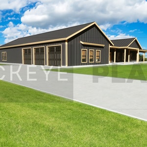 Modern Farmhouse Plan | The Crestview Farmhouse | 4 Bedroom, Game Room, 3-Car Garage Home Design - PDF Download