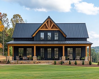 Plans for all 4 not included. Must choose an exterior and modify the plan! READ THE LISTING!!