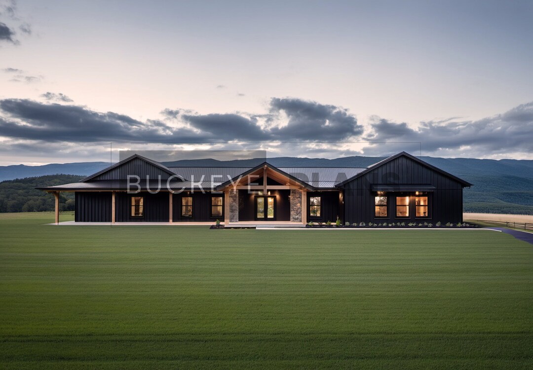 Modern Farmhouse Plan the Crestview Farmhouse 4 Bedroom, Game Room, 3 ...