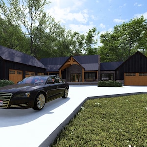 Brookstone Manor House Plan - Spacious Multi-Level Home Design with Basement and 3D Framing Views