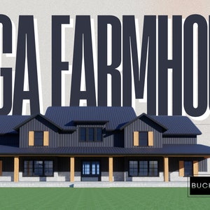 Mega Farmhouse Plan: 4 Bedroom Modern Home Design