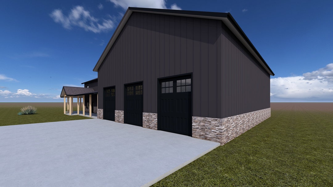 4,338 Square Foot Barndominium Big Timber Barndominium Floor Plan With