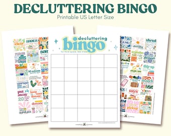 Decluttering Bingo Printable | Home Organization Challenge | Clean & Organize Goals | New Year Fresh Start | Instant Download PDF