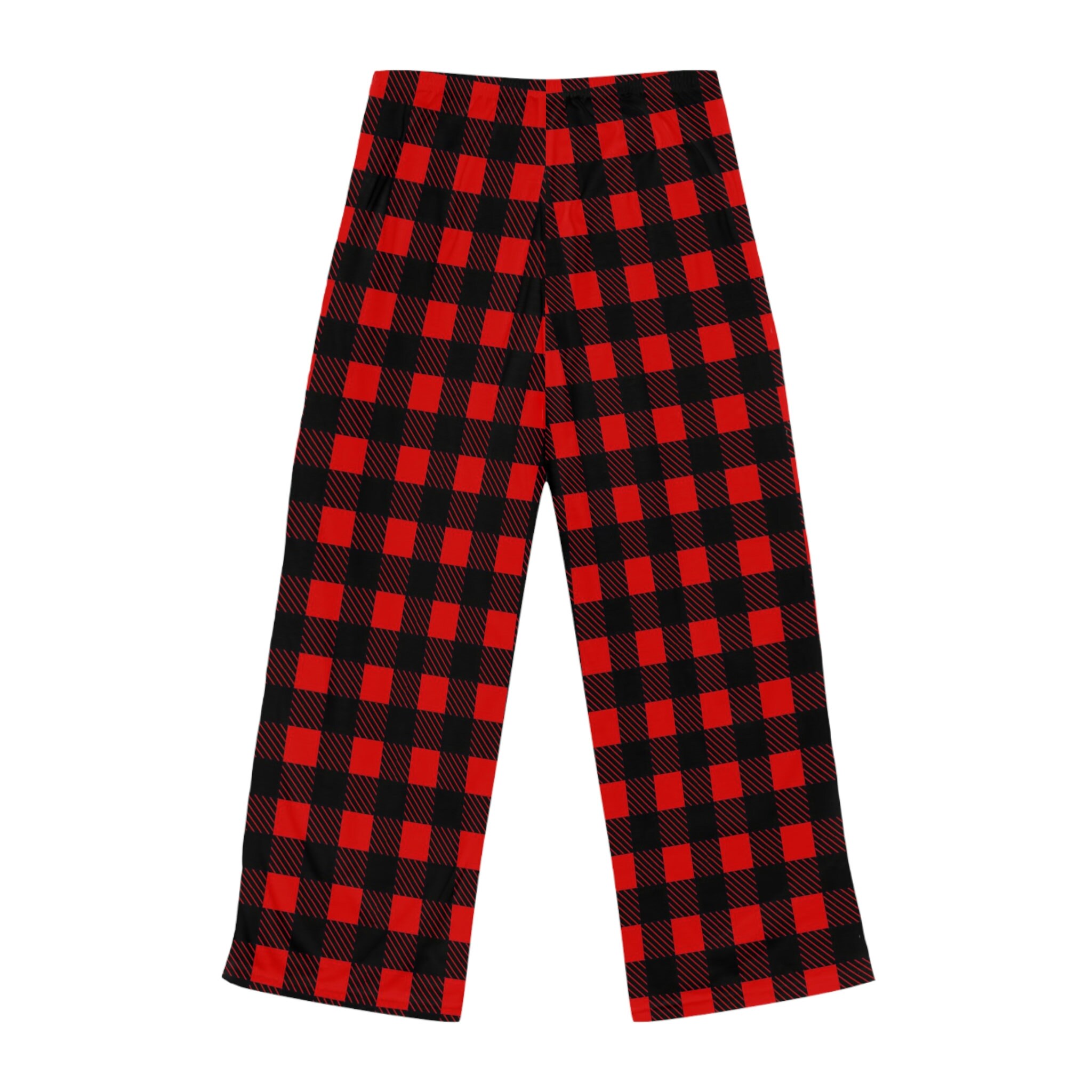 Plaid pants red and black sale