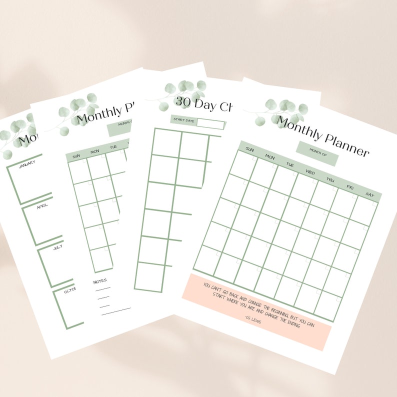 PRINTABLE DAILY PLANNER. Printable Lifestyle Planner. Simple, Pretty ...