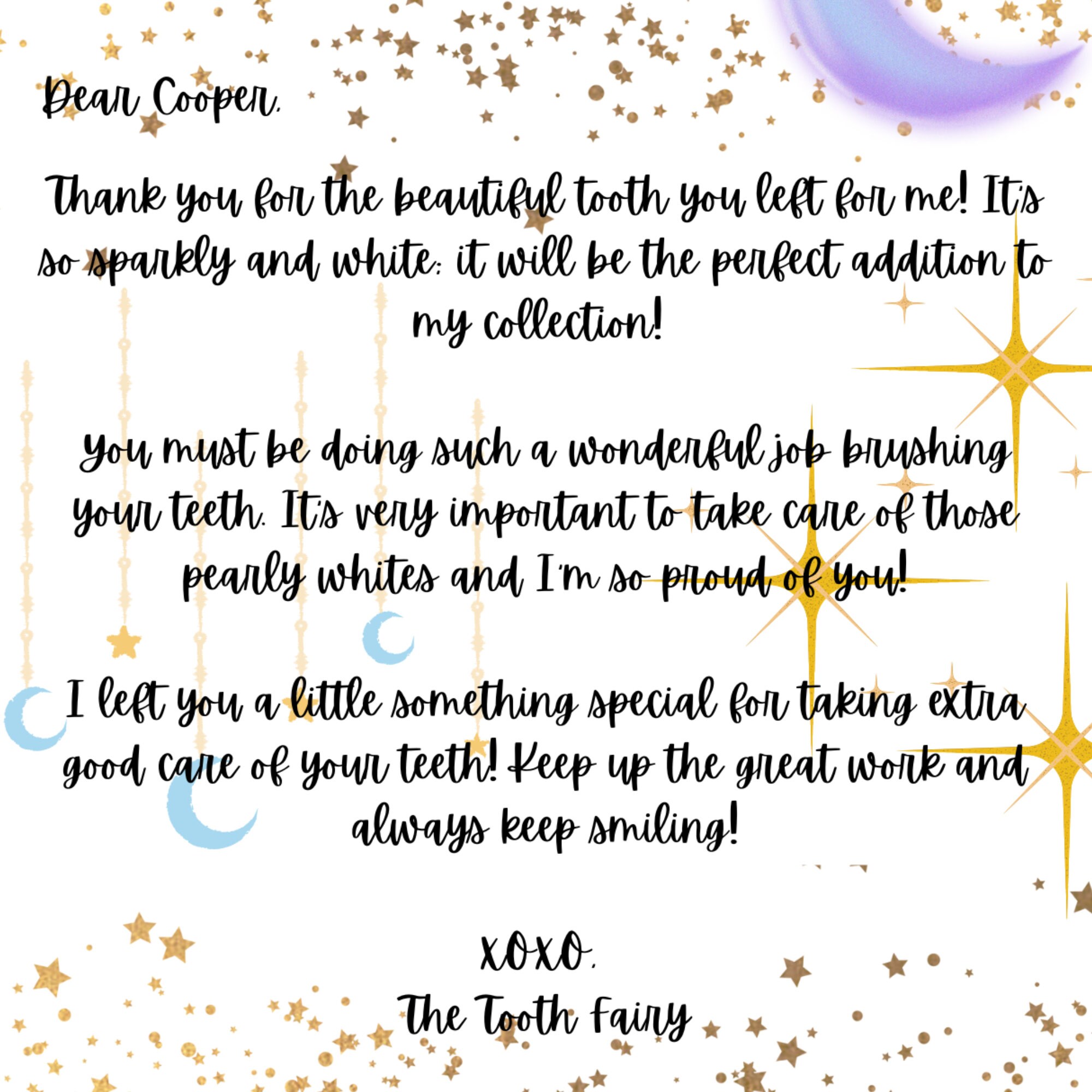 EDITABLE TOOTH FAIRY Letter Printable - Il Fullxfull.4591110549 Gzy3 