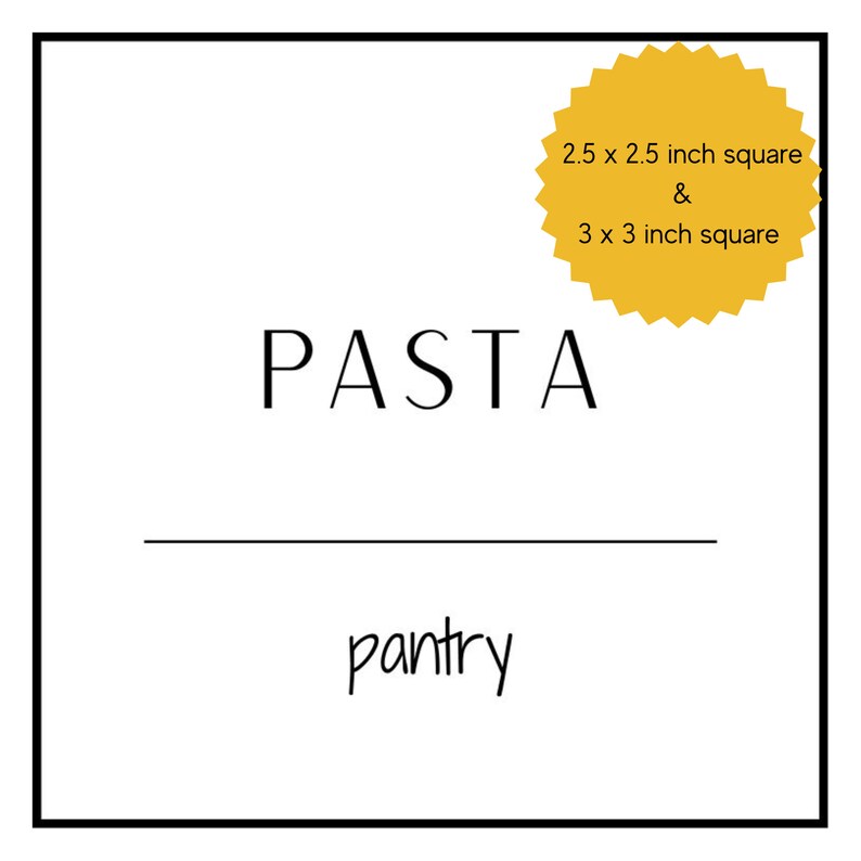 EDITABLE, Printable Pantry Labels. Ready to Print and EDITABLE Template